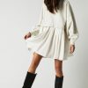 Women Aqua Bay Tops | Free People Eleanor Sweatshirt Dress