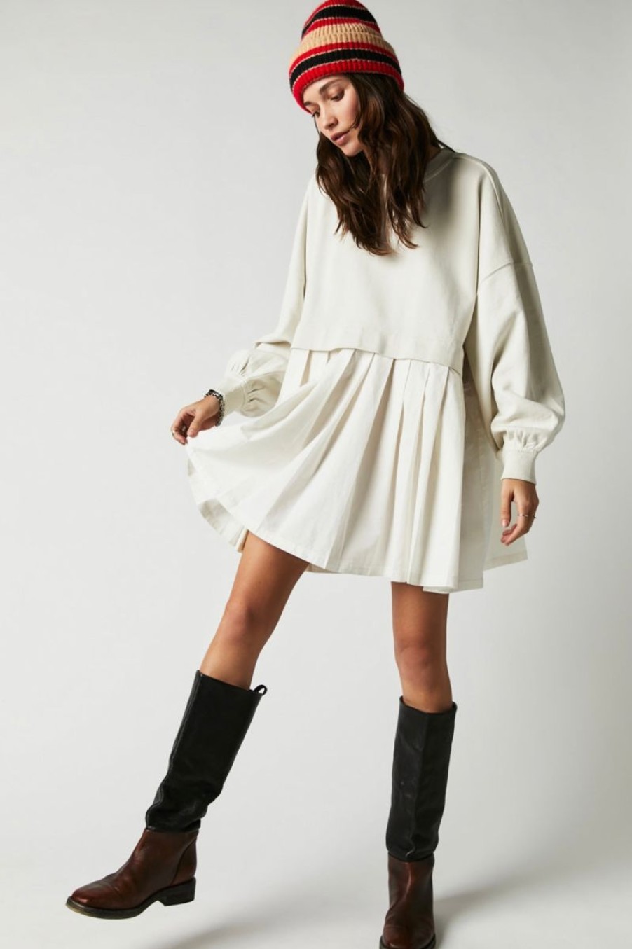 Women Aqua Bay Tops | Free People Eleanor Sweatshirt Dress