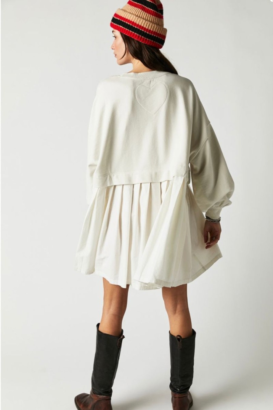 Women Aqua Bay Tops | Free People Eleanor Sweatshirt Dress