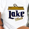 Women Aqua Bay Tops | Lake Mode White Cotton T-Shirt