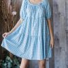 Women Aqua Bay Dresses & Rompers | Marley Gingham Cotton Dress-Size 3X