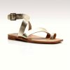 Women Aqua Bay Sandals | Free People Romeo Wrap Sandal Gold