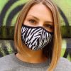 Women Aqua Bay Face Masks | Zebra Print Face Mask