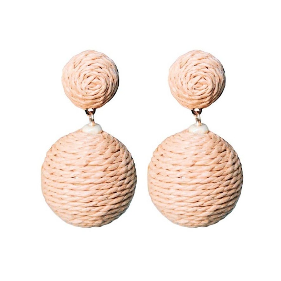 Women Aqua Bay Earrings | Natural Lido Pom Poms Earrings