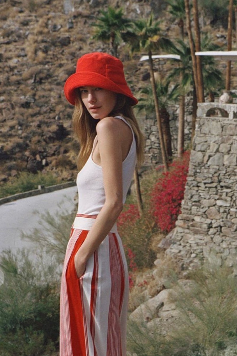 Women Aqua Bay Hats | Lack Of Color Cherry Terry Bucket Hat