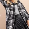 Women Aqua Bay Shackets & Jackets | Madison Black & White Plaid Shacket