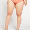 Women Aqua Bay Bikini Bottoms | The Sidney Ruched High Waist Bikini Bottom In Coral