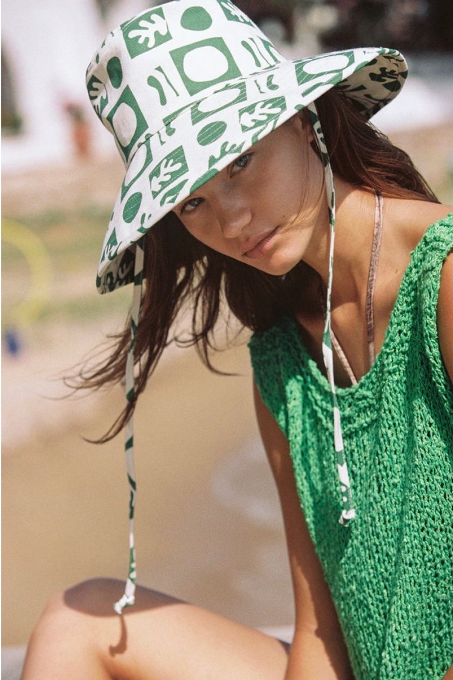 Women Aqua Bay Hats | Lack Of Color Formes Green Holiday Bucket Hat-Last One Size M/L