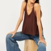 Women Aqua Bay Tanks & Tees | Free People Dani Tank Top Brown