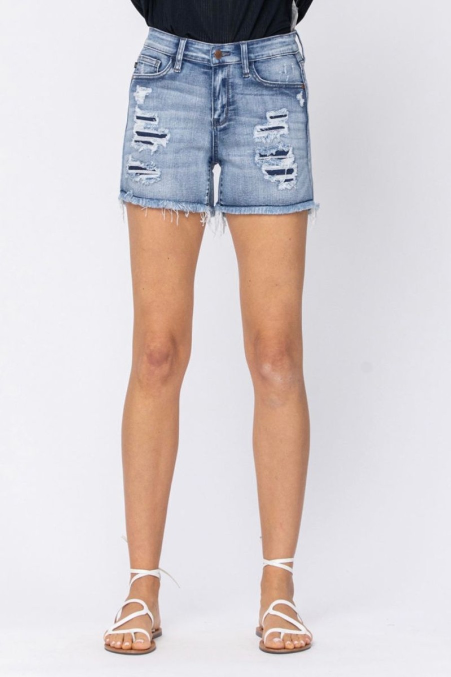 Women Aqua Bay Shorts & Skirts | Jenny Distressed Washed Cutoff Shorts