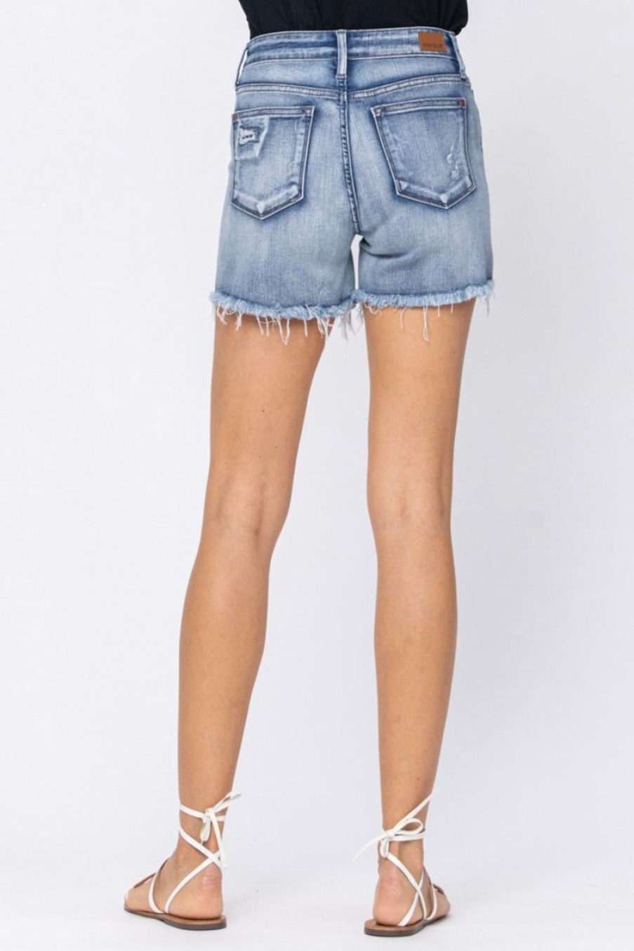 Women Aqua Bay Shorts & Skirts | Jenny Distressed Washed Cutoff Shorts