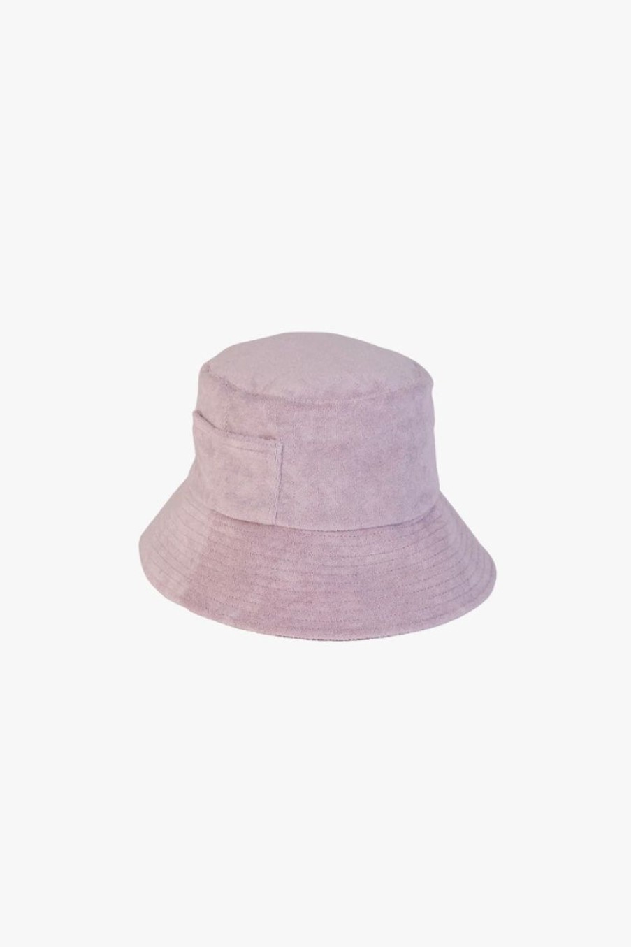 Women Aqua Bay Hats | Lack Of Color Lavender Terry Bucket Hat