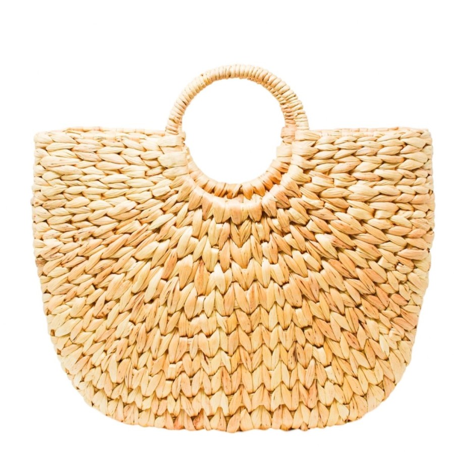 Women Aqua Bay Hand Bags & Totes | Ella Handwoven Hyacinth Tote