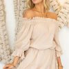 Women Aqua Bay Dresses And Rompers | Laney Off Shoulder Cotton Dress