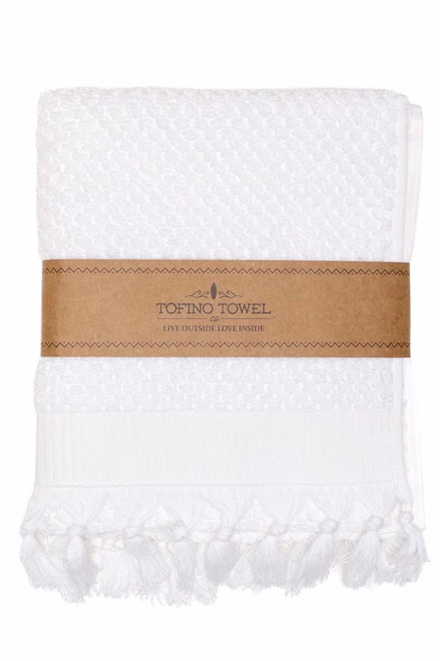 Women Aqua Bay Towels | Tofino Towel Crescent Hand Towel White