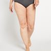 Women Aqua Bay Bikini Bottoms | The Sarah Pleated Bikini Bottom In Stone Grey