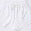 Women Aqua Bay Shorts & Skirts | White Linen Drawstring Shorts