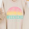 Women Aqua Bay Tops | Weekend Lover Crew Neck Sweatshirt