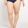 Women Aqua Bay Bikini Bottoms | The Sidney Ruched High Waist Bikini Bottom In Ocean Navy