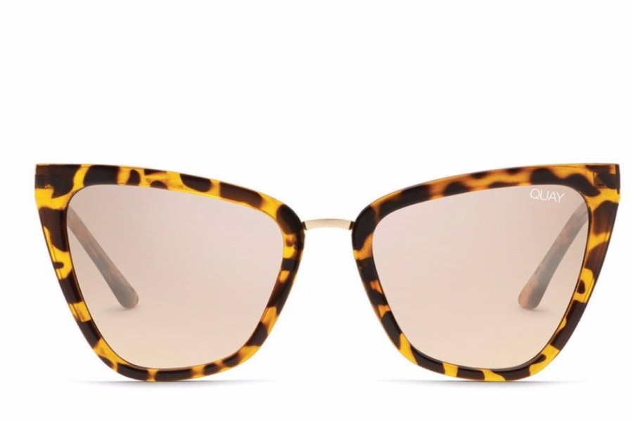 Women Aqua Bay Sunglasses | Quay Australia Sunglasses-Reina Tortoise