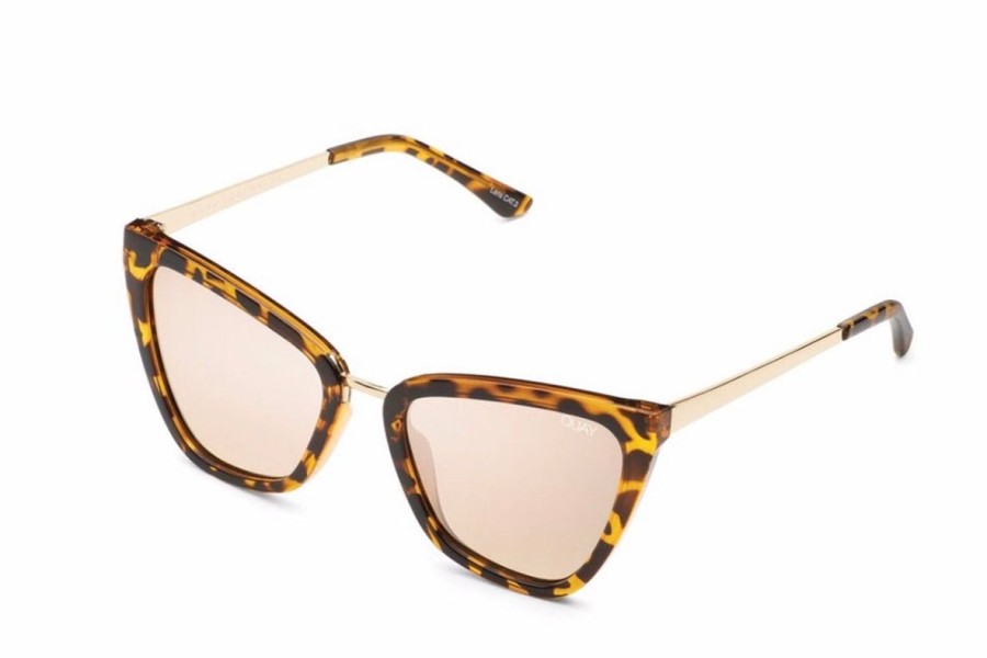 Women Aqua Bay Sunglasses | Quay Australia Sunglasses-Reina Tortoise