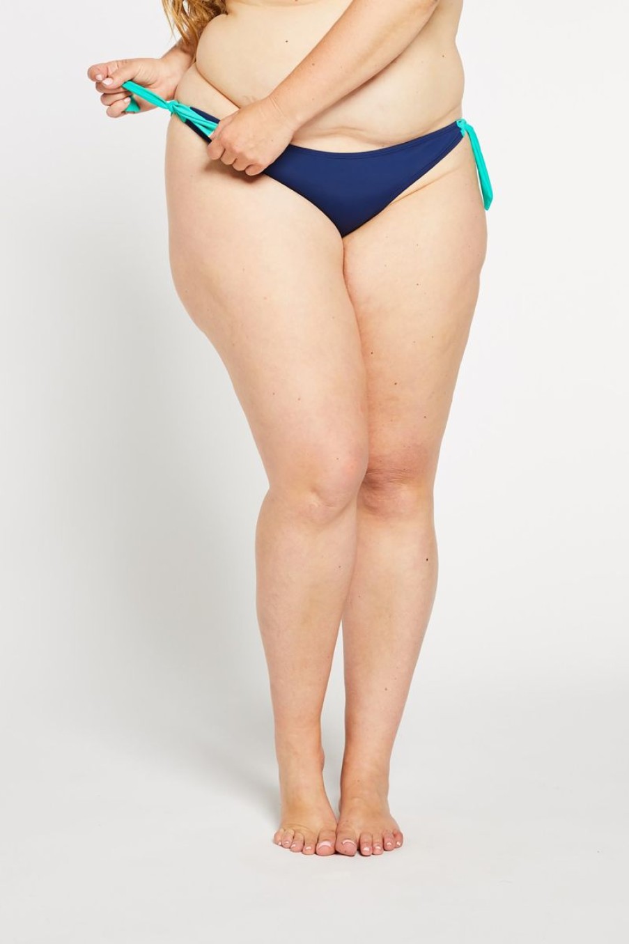 Women Aqua Bay Bikini Bottoms | The Tam Tam Side Tie Cheeky Bikini Bottom In Ocean Navy