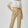 Women Aqua Bay Bottoms | High Rise Khaki Cargo Boyfriend Jeans