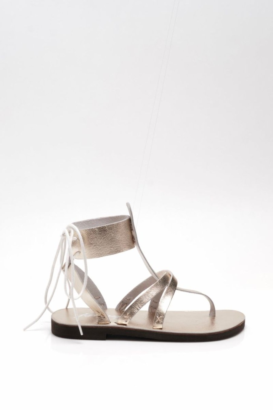 Women Aqua Bay Sandals | Free People Vacation Day Strappy Wrap Sandal Vintage Gold