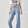 Women Aqua Bay Denim | High Rise Wide Leg Jeans