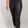 Women Aqua Bay Bottoms | Peekaboo Vegan Leather Leggings