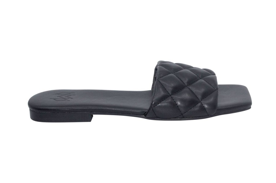 Women Aqua Bay Shoes | Malvados Icon Madison Slide In Noir