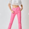 Women Aqua Bay Bottoms | High Rise Hot Pink Jogger Jeans