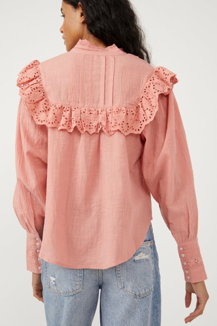 Women Aqua Bay Tops | Free People Hit The Road Button Down Top In Sun Sand