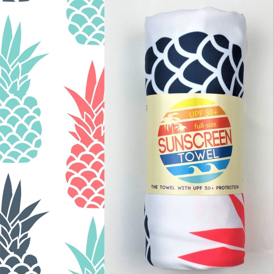 Women Aqua Bay Towels | Xl Upf 50+ Sunscreen Towel (Pineapple)