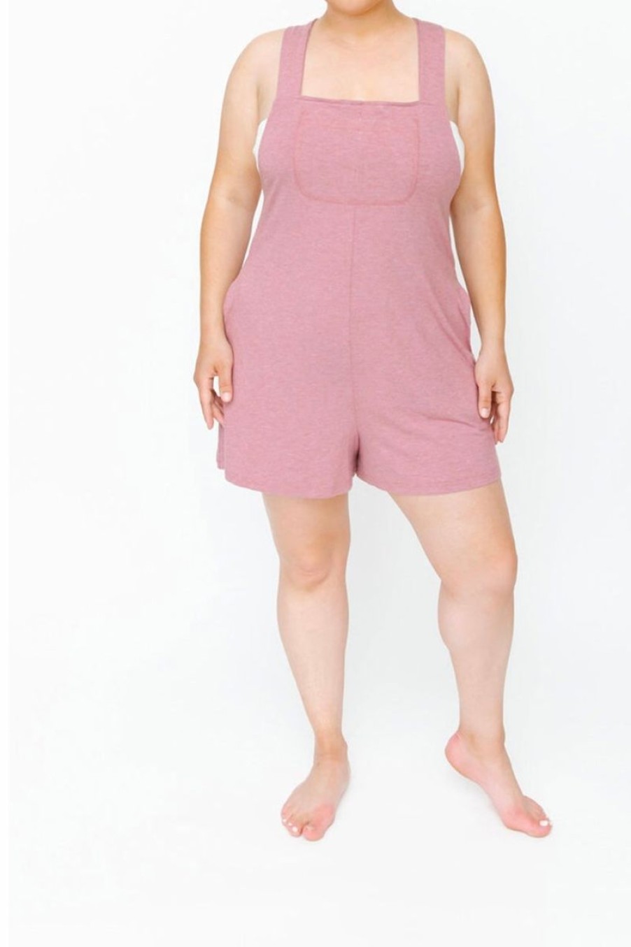 Women Aqua Bay Dresses & Rompers | Smash + Tess Shorty Romperalls In Makin' Mauves