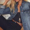 Women Aqua Bay Shackets & Jackets | Classic Vintage Relaxed Fit Denim Jacket