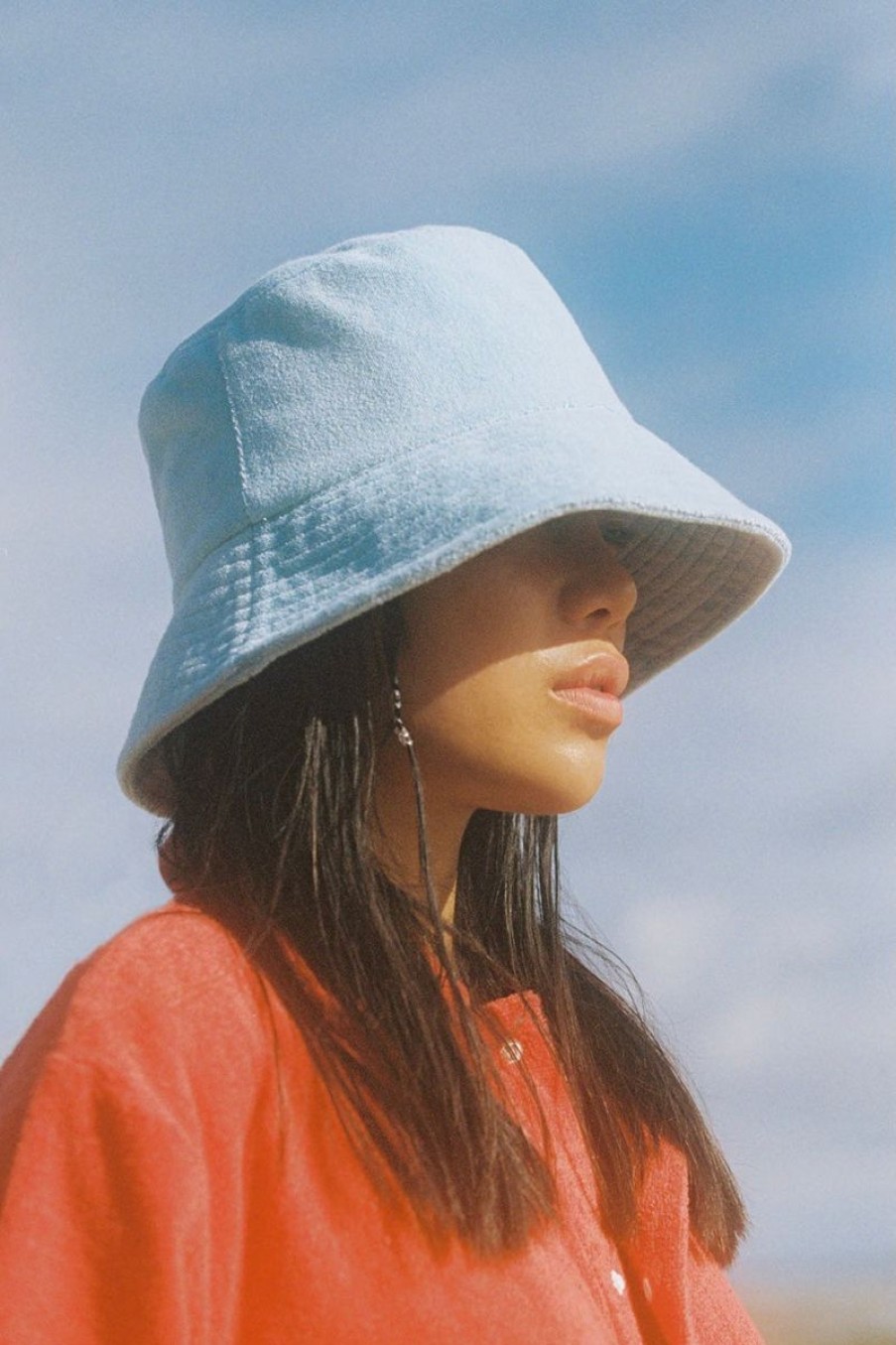 Women Aqua Bay Hats | Lack Of Color Aqua Terry Bucket Hat