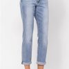 Women Aqua Bay Bottoms | Judy Blue Midrise Light Wash Boyfriend Jeans