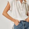 Women Aqua Bay Tops | Cap Sleeve Blouse